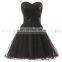Latest Youthful Sweetheart Sleeveless Lace-up Tulle Sequins Mini Homecoming Dresses SD032