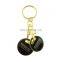 Custom Promotional Metal Plate Gold Coin Keychain Trolley Token