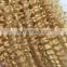 High Quality kinky curly human Virgin bundle weft blonde curly hair extensions