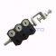 Optic fiber clamp for optic cable and power cable, double type, 6 holes