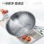 Full screen wok Energy gathering honeycomb frying pan Uncoated stainless steel pot wholesales