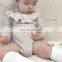 INS spring and autumn girls baby baby lotus leaf lapel dress small cherry cute romper with bow headband