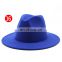 20color choose free New Products Classical Retro Fedora Hat Winter Warm Gorras Flat Wide Brim Gasquette Customized Felt Jazz Cap