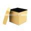 RTS Faux linen polyester foldable stool for kids storage easy carry chair modern system in the living room