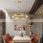 Wholesale shiny gold chandelier creative led pendant light for hotels high lumen hanging lamps acrylic hanging ceiling lights
