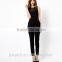 Black Lace and Chiffon Sexy Jumpsuite for Women and Sexy Ladies OEM