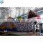 Commercial inflatable water park on land with pool slide for kids and adults
