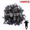 High Quality 100pcs Auto Car Plastic Rivet Fasteners Push Pin Bumper Fender Panel Clips