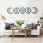 Decorative 5pcs Half Moon Shaped floating phase sets wall sticker for home wall hanging
