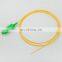 Tanghu Yellow jacket 0.9mm 9/125 SM simplex SC APC/PC tight buffer fiber optic pigtail CATV FTTH