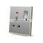 10A/16A gray black leather pattern multi-pin socket plug electrical wall socket switch panel