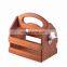 Craft Caddy Wooden Six Pack Bottle Caddy Tote Holder Beer Carrier with Attached Bottle Opener