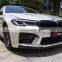 CLY Front Lip For BMW 5 Series G30 G38 Facelift 2021 M5 Front car bumper Lip CS Carbon Fiber Anterior lip
