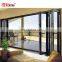 Folding door with glass panel aluminum profile frame New bi fold garage door