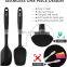 Food Grade Silicone Rubber Spatula Set Kitchen Utensils for Baking,Cooking and Mixing High Heat Resistant Non Stick Dishwasher