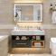 Luxury bathroom vanity cabinets bathroom sinks cabinet set with LED mirror