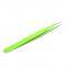 Small tweezers for hand account Guka cute manual diy sticker point elbow hand account clip tool sewing grafting false eyelashes green Straight head