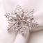 Luxury Gold Silver Style Snowflake Shaped Metal Party Wedding Hotel Tableware Decoration Napkin Ring