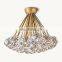 Luxury American Decorative Brass Celling Lights BOULE DE CRISTAL CLEAR GLASS GRAND SCONCE for Hotel