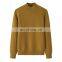 Winter Casual Pullover Basic Style Half High Neck Solid Color 100% Pure Cashmere Sweater Knitted Crew Neck Pullover