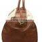 wholesale fashion pu leather handbags brown tote bag