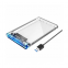 2.5 Inch Transparent HDD SSD Case with USB 3.0 Type C External Laptop SATA Hard Drive Disk Enclosure