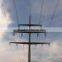 8m 750daN Galvanized Electric Service Pole Against Earthquake Of 8 Grade