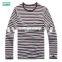 custom round O neck long sleeves stripe t shirt