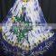 Beautiful purple brush printed long umbrella dress for girls long dresses for wholesale of hand painted