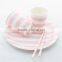 Wedding Party Favor Decor Disposable Party Pink Paper Plates, Paper Cups, Paper Straws