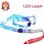 NEW LED LIGHTED PET COLLAR WITH MATCHING LEASH LIGHT BLUE SAFETY DOG ACCESSORY