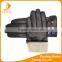 Black genuine leather gloves for women with diamonds