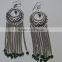 Victorian Style Aventurine Gemstone Earrings Oxodised Finish