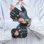 Mens High Quality Half Finger Drivers' Leather Gloves