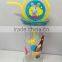 cute water bottle with straw and cartoons