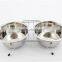 62oz double diner stainless steel dog bowl