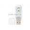 Portable Mini USB Power 3 LEDs Night Light Lamp 5730 U Disk Shape White Light Universal for Power Bank Mobile Charger Computer