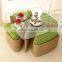 leisure glass tea table design for rattan furniture