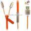 High Quality Colorful Fast Charging 2 in 1 USB Cable Zipper