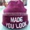 New 2016 100% acrylic jacquard knitted winter beanies hat