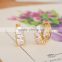 High quality micro pave AAA zircon crystal hoop earings nice pictures of gold earrings