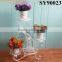 Home and garden white iron wedding flower stands