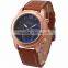 rose gold plated case sport stylist wrist watches with leather strap