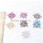 Fashion new design custom laser cut flower glitter iron on patch