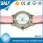 latest long pink band girl diamond simple hot sel high quality women 3TM waterproof japan movt leather fashion watch