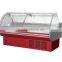 deli case/supermarket refrigerator showcase/curved glass serve over cooler/display cooler