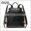 Black exquisite design strap leisure ways outdoor ladies hardware decroate leather backpack