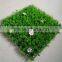 Best quality competitive price Artificial boxwood grass turf with flowers plastic grass mat for wall decoration