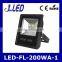 Wayerproof IP65 high quality high lumen led cob 200w floodlight