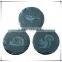 Round natural slate wine cup coaster with carved image